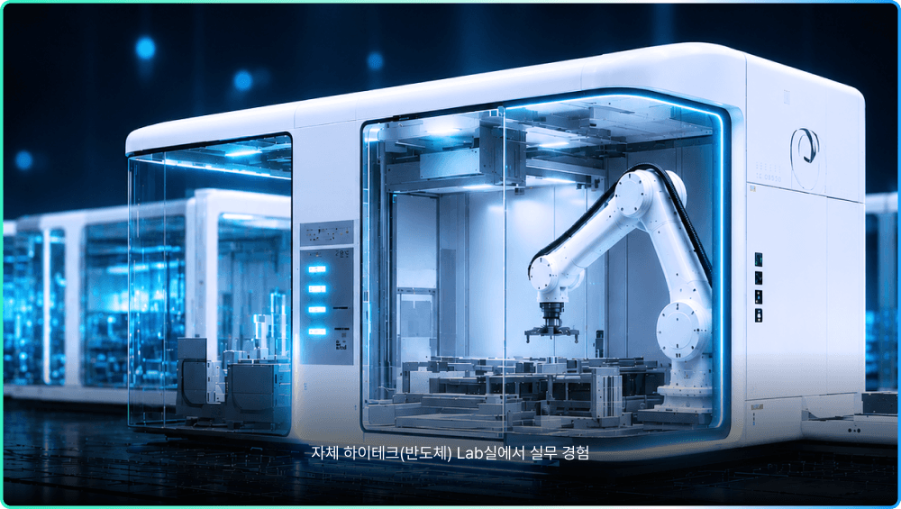 자체 하이테크(반도체) Lab실에서 실무경험