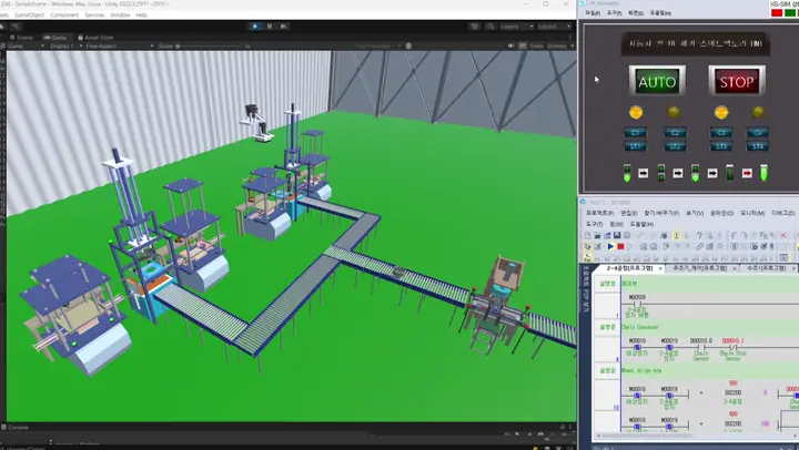 Virtual Model - 실제 로봇과 동일한 가상 3D 모델 구조 예시